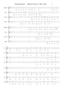 Partition complète, Cantate Domino, Franck, Melchior