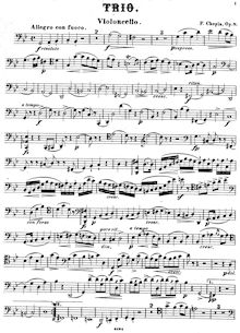 Partition de violoncelle, Piano Trio, G minor, Chopin, Frédéric par Frédéric Chopin
