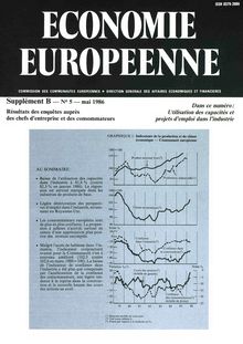 ECONOMIE EUROPEENNE. Supplément Î’ - N° 5 - mai 1986