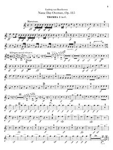 Partition trompette 1, 2 (en C), Name Day Overture, Op.115, Overtüre zur Namensfeier