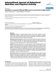 Satisfied or unaware? Racial differences in perceived weight status