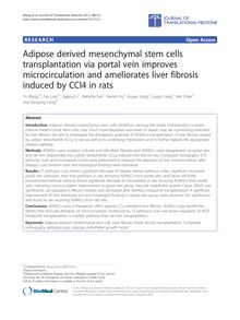 Adipose derived mesenchymal stem cells transplantation via portal vein improves microcirculation and ameliorates liver fibrosis induced by CCl4 in rats