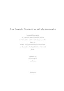 Four Essays in Econometrics and Macroeconomics [Elektronische Ressource] / Benjamin Born