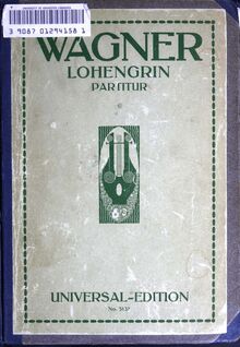 Partition couverture couleur, Lohengrin, Composer