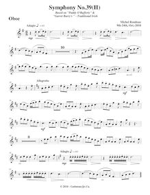 Partition hautbois, Symphony No.39  Irish Green , G major, Rondeau, Michel par Michel Rondeau