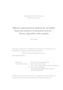Efficient approximation methods for the global long-term behavior of dynamical systems [Elektronische Ressource] : theory, algorithms and examples / Péter Koltai