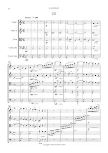 Partition Mvt.3, Sonata pour cordes, Zwaag, Wim