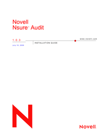 Novell Nsure Audit Installation Guide