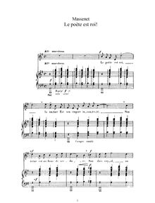 Partition complète (G Major: haut voix et piano), Le poète est roi!