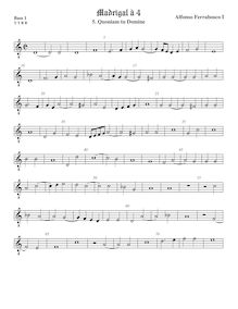 Partition viole de basse 1, octave aigu clef, madrigaux, Ferrabosco Sr., Alfonso