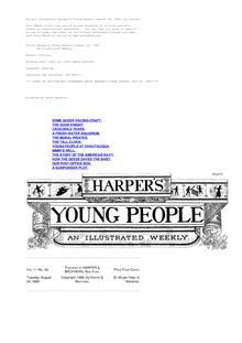 Harper s Young People, August 24, 1880 - An Illustrated Weekly