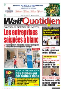 Walf Quotidien N° 9204 - Du jeudi 1er décembre 2022
