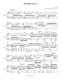 Partition complète, flûte Sonata, E♭ major, Bach, Johann Sebastian par Johann Sebastian Bach