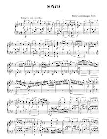 Partition Sonata No.3 en G minor, Three Piano sonates, Op. 7, Clementi, Muzio