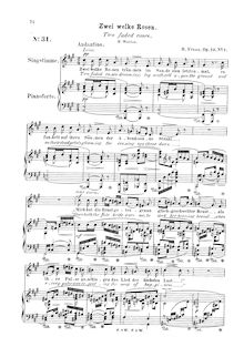 Partition complète, 6 Dichtungen, Op.13, Dichtungen von M. Waldau.