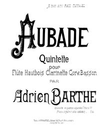 Partition parties complètes, Aubade, Barthe, Adrien