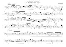 Partition Revised typeset score, 50 maten voor violoncelle, Bouma, Hugo