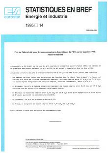 Prix de l électricité pour les consommateurs domestiques de l UE au  1er janvier 1995