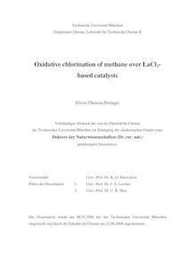 Oxidative chlorination of methane over LaCl_1tn3-based catalysts [Elektronische Ressource] / Elvira Theresia Peringer