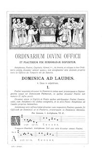 Partition pour ordinary chants of pour Office, Antiphonale sacrosanctæ Romanæ Ecclesiæ pro diurnis horis