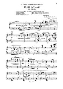 Partition No.13 Lungo il viale (Am Wege), 20 Sfumature per pianoforte, Op.68