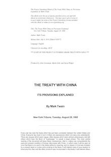The Treaty With China, its Provisions Explained - New York Tribune, Tuesday, August 28, 1868