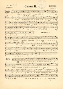 Partition Cantus II , partie (color), Missa  Assumpta est Maria 