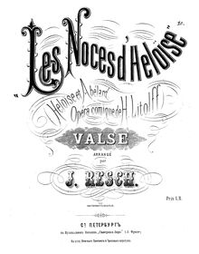Partition complète, Les noces d Héloïse, Valse, D major, Resch, Johann
