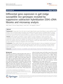Differential gene expression in gall midge susceptible rice genotypes revealed by suppressive subtraction hybridization (SSH) cDNA libraries and microarray analysis