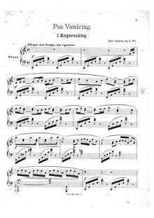 Partition complète, Paa Vandring, Op.15, Sjögren, Emil