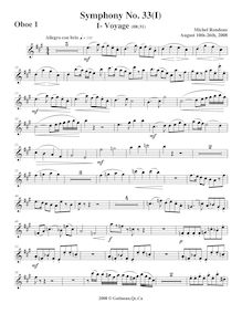 Partition hautbois 1, Symphony No.33, A major, Rondeau, Michel