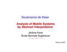 Analysis of Mobile Systems by Abstract Interpretation