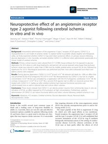 Neuroprotective effect of an angiotensin receptor type 2 agonist following cerebral ischemia in vitro and in vivo