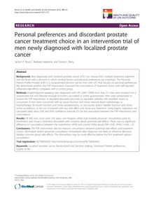 Personal preferences and discordant prostate cancer treatment choice in an intervention trial of men newly diagnosed with localized prostate cancer