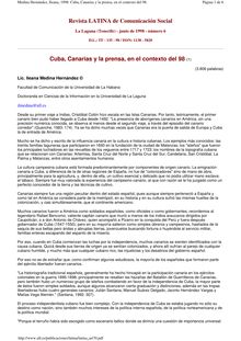 Revista LATINA de Comunicación Social Cuba, Canarias y la ...