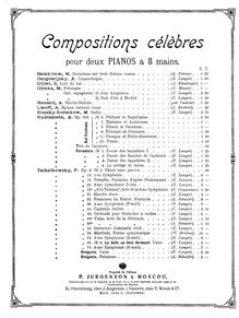 Partition Piano 2, Bal Costume, Op.103, Suite Morceaux Caracteristiques for Piano Four-Hands