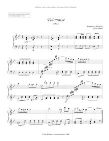 Partition complète, Polonaise en G minor, G minor, Chopin, Frédéric
