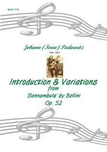 Partition complète, Introduction et Variations on  Sonnambula  by Bellini, Op.52
