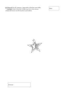GS/Objectif:Jeu de contours. Apprendre à dessiner une étoile ...