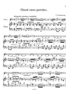 Partition de piano, Souvenir de Hapsal, Воспоминание о Гапсале par Pyotr Tchaikovsky