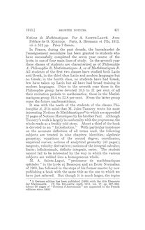 1913 ] 421 notions de mathématiques  par a  avec préface de g