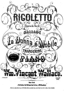Partition complète, Ballade de  Rigoletto , Rigoletto-Ballade, B major