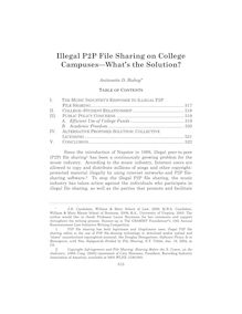 Download - Illegal P2P File Sharing on College CampusesWhat s the ...