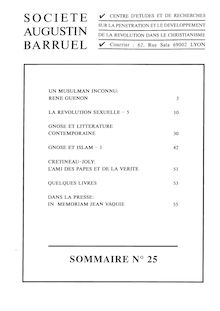 SOMMAIRE No 25