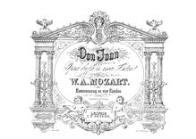 Partition complète, Don Giovanni, Il dissoluto punito ossia il Don Giovanni par Wolfgang Amadeus Mozart