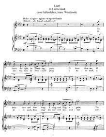 Partition complète (S.318), en Liebeslust, Liszt, Franz