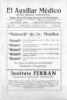 El Auxiliar Médico: revista mensual profesional, n. 018 (1927)