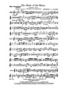 Partition baryton Saxophone (E♭), pour Bride of pour Waves, Clarke, Herbert Lincoln
