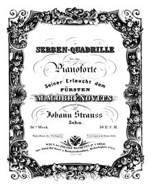 Partition complète, Serben-Quadrille, Strauss Jr., Johann