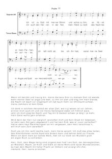 Partition Ps.77: Ich ruf zu Gott mit meiner Stimm, SWV 174, Becker Psalter, Op.5